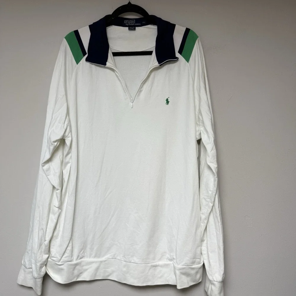 Polo By Ralph Lauren Men's White‎ Long Sleeve Polo Size XL polo tennis